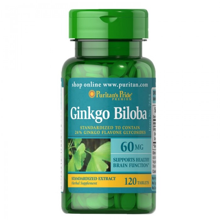 Puritan's Pride - Ginkgo Biloba 60 mg / 120caps.​